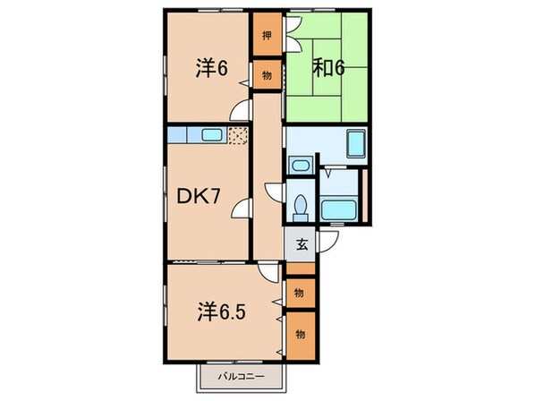 リビング芦屋ウエストの物件間取画像